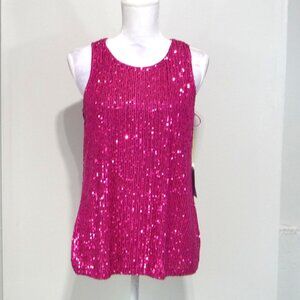 CeCe SEQUIN TANK TOP SIZE MEDIUM